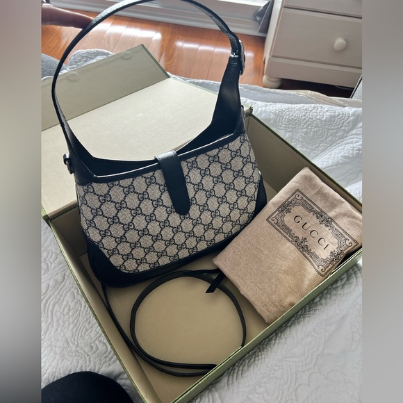 GUCCI JACKIE 1961 LEATHER SHOULDER CROSSBODY BAG - Picture 6 of 10